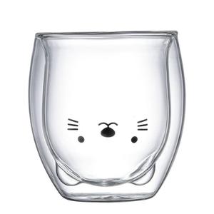 Taza aislada de doble vidrio con oso bonito de dibujos animados, forma de pato y gato, taza creativa para desayuno, té de la leche, café, cerveza, regalo de cumpleaños, amigo - Product Image 6