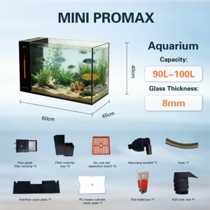 <span class=keywords><strong>Aquarium</strong></span> Relaxlines 100L en verre cristal blanc, écologique, personnalisable, pour l'aménagement paysager, vente en gros - Product Image 2