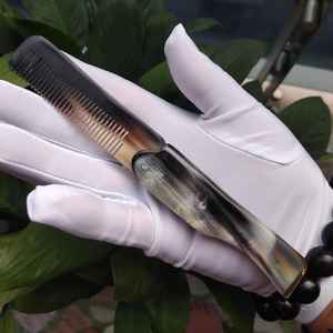 หวีผมทำจากเขาควายธรรมชาติ หวีซี่เรียบทำมือ สำหรับการสางผมอย่างอ่อนโยน ลดการแตกหักของเส้นผม ช่วยส่งเสริมการบำรุง - Product Image 3