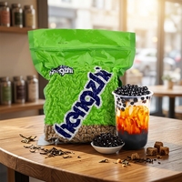 HENGZHI Perles de tapioca noires de qualité alimentaire en gros, sac de 1 kg, perles de boba moelleuses, boba au sucre roux pour ingrédients de magasins de bubble tea