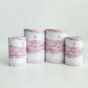 Tube en papier kraft écologique fait main, impression quadricolore, conteneur cylindrique en carton multi-tailles pour produits secs à base de plantes - Product Image 5