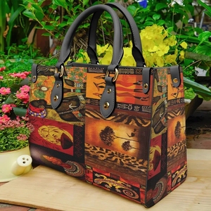 Bolsos Tote con Diseño Cultural Retro Africano para Damas, Bolsos de Mano con Estampado de Animales Africanos para Mujer, Bolsos de Compras con Patrón Personalizado, Regalos para Mujer - Product Image 5