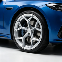 Rines Deportivos Monobloque de Aleación Forjada de Alta Calidad, Acabado Plateado Cepillado, 18-23 Pulgadas, 5x112, para Audi A3 S3 RS3 S5 SQ5 RS5 SQ8 A5L BMW