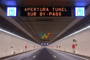 Señal de información dinámica Variable para túnel de carretera, pantalla LED de tráfico, colgante, Color rojo y verde, doble Color, P16, EN12966