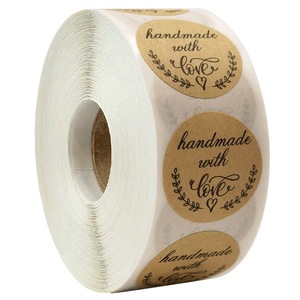 2026 Beliebte Runde Kraftpapier Dankeschön-Aufkleber Lebensmittel Backwaren Geschenk-Etiketten Bedruckbar mit 30 Arten von Dankeschön-Logo-Aufklebern - Product Image 5