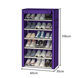 Armoire de rangement en tissu non tissé personnalisée, multi-niveaux, anti-poussière, pour chaussures, facile à assembler - Product Image 6