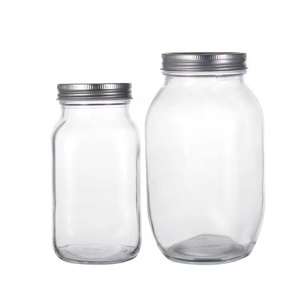 Varias capacidades Mason Glass Jar Cilindro Forma plana Logotipo personalizado Capacidad Tapón de rosca Sellado - Product Image 4