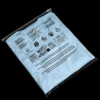 Sac à fermeture éclair en CPE givré réutilisable avec valve - Sac d'emballage personnalisé pour t-shirt avec logo pour la livraison de vêtements en e-commerce