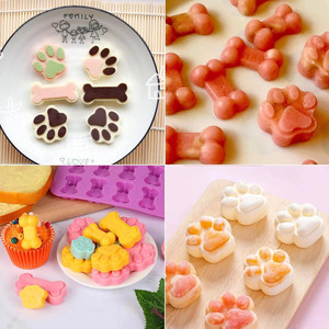 Moules à friandises pour chiens en silicone de qualité alimentaire, moules à bonbons en forme de patte et d'os de chien - Product Image 5