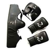 Ensemble d'équipement de boxe personnalisé Winning Boxing : Casque, Gants, Protection inguinale, Noir, à lacets, en cuir véritable, unisexe, pour entraînement et sparring