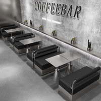 Chaise de salle à manger de style industriel, meubles pour restaurant et café avec cadre en acier inoxydable