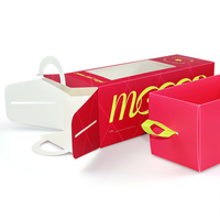 Boîte à biscuits en carton avec LOGO personnalisé et fenêtre en PVC Boîte d'emballage en papier à tiroir pour dessert beignet de boulangerie