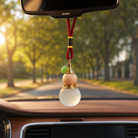 Diffuseur d'arômes suspendu en verre en forme de gourde de style chinois pour voiture, maison et armoire – Flacon d'huile essentielle pour parfum de voiture