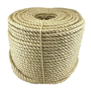 Shandong 10mm 12mm 3 Strand Twisted Rope Natural 100% Fiber Jute Rope