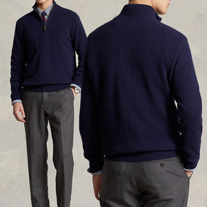 Maglione di Lusso in Cashmere e Lana con Zip a un Quarto, Design Esclusivo per Uomo, Personalizzabile con Logo Ricamato, <span class=keywords><strong>Jacquard</strong></span> Invernale - Product Image 2