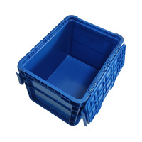 Caisse en plastique à couvercle rabattable UGET, 600*400*280, empilable, surface lisse, antistatique, pour le stockage de pièces, recyclable