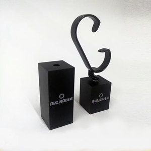 <strong>Modern</strong> Style Black PMMA for Plexiglass Acrylic Ring Watch <strong>Display</strong> Holder <strong>Cube</strong> Base Stand Eco-Friendly Custom Logo Factory - Product Image 1