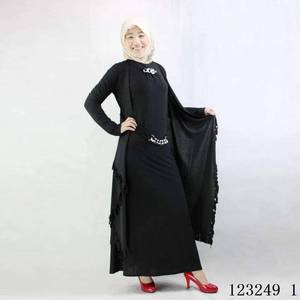 Robe musulmane à manches longues pour femmes noires, adaptée aux nourrissons et aux jeunes enfants - Nouvelle tenue islamique - Product Image 6