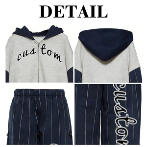 Conjunto de Pantalones y Sudadera con Capucha KIingSen de Alta Calidad para Invierno, Estilo Urbano, Bordado con Patrón de Personajes, Transpirable, 300g, Poliéster/Algodón - Product Image 6