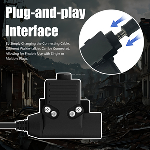 Adaptador de Auriculares PTT U94 para Walkie Talkie Baofeng UV-9R UV-68 <span class=keywords><strong>Pro</strong></span> Max BF-9700 BF-A58 UV-XR UV-98 <span class=keywords><strong>Pro</strong></span> Transceptor de Radio Bidireccional - Product Image 5