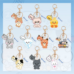 Vente en gros Spot Zerobaseone Porte-clés et pendentif de sac en acrylique imprimé UV motif dessin animé, accessoires de mode, souvenirs et cadeaux - Product Image 2