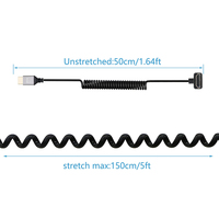 Câble HDMI spiralé flexible 4K 60Hz Mini/Micro mâle-mâle pour Home Cinéma, Moniteur, Lecteur DVD - PVC