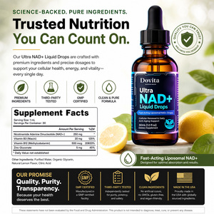Gouttes liquides Ultra NAD+ personnalisées sous marque privée 250mg Certifiées GMP Testées par un tiers Formule pure et propre Stimulant d'énergie cellulaire - Product Image 2