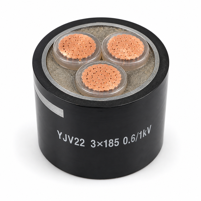 YJV22 0.6/1kV 3 Core Copper Armoured Cable for Africa Project CE Certified IEC 60502-1 Standard Export Quality 3*185mm2