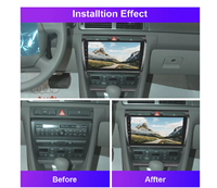 Autoradio Android 9 pouces, Gps, Fascia, cadre en plastique Abs pour Audi A6 2002-2006, lecteur Dvd, accessoires de voiture