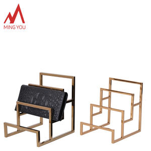 Soporte de exhibición de bolso de mano dorado, Cartera de 3 capas, estante de exhibición - Product Image 4