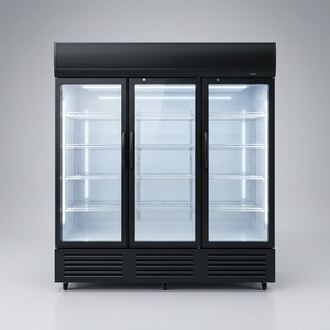 批发商用展示冰箱单玻璃门立式饮料冷却器数字温度控制300L内置冷柜 - Product Image 3