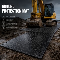 Tapis de protection du sol en polyéthylène de 10 mm pour l'accès des véhicules de chantier et le développement des zones humides