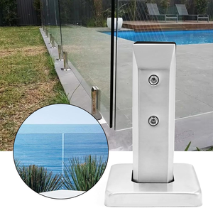 Thép không gỉ hồ bơi hàng rào kẹp và kính giữ Kệ niềng răng với màu sắc tùy chỉnh và thiết kế khung hình tam giác - Product Image 3