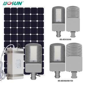 <span class=keywords><strong>Lampadaires</strong></span> solaires LED séparés BOSUN 80W 100W pour extérieur, IP65, avec contrôleur MPPT, en aluminium, en promotion - Product Image 2