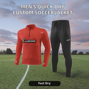 Veste de football unisexe décontractée à manches longues avec fermeture éclair quart de tour, séchage rapide, en Spandex/Polyester, imprimé numérique – Vente en gros - Product Image 2
