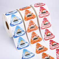 Étiquettes personnalisées pour onigiri, autocollants d'emballage alimentaire, étiquettes imperméables autocollantes pour sushis, impression d'étiquettes pour l'emballage des boulettes de riz