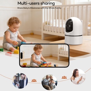 Moniteur bébé avec écran HD IPS de 5 pouces, mode VOX, batterie 5000 mAh, détection des pleurs du bébé, caméra WiFi, <span class=keywords><strong>babyphone</strong></span>, caméra pour bébé - Product Image 2