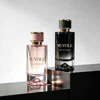 Flacon de parfum de luxe le plus vendu, flacon de parfum vide en verre rose de 50 ml, flacon de parfum rond de 100 ml, flacon de parfum de 30 ml avec emballage