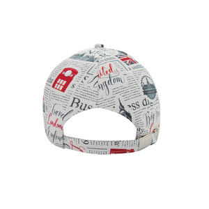 A buon mercato Hip Hop Streetwear Design personalizzato in tutto il giornale stampato in cotone 6 pannelli sport cappello da Baseball cappellino per uomo e donna cappellini - Product Image 5