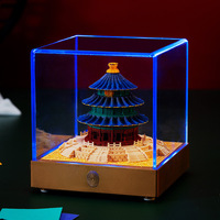 Carnet de notes 3D adhésif - Papier créatif pour loisirs créatifs Temple Heaven, cadeau original en acrylique, papier spécial, origine Chine, design à feuilles mobiles, bloc de papier