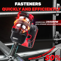 Clé à chocs sans fil LYUWO 21V à moteur sans balais, couple max. 600 Nm, batterie lithium 4,0 Ah, taille de prise 1/2 pouce, pour réparation automobile et roues