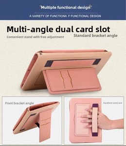 เคสหนังป้องกันพร้อมขาตั้งแบบเต็มตัว ที่วางมือ ที่ใส่การ์ด สำหรับ <span class=keywords><strong>iPad</strong></span> 10-12/Air 8-12/Pro 11 - Product Image 4