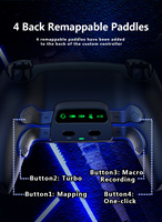 Manette PS5 programmable Honcam avec remappage de macros, 4 palettes arrière en métal pour manette sans fil PS5 BDM 010 020 030 040
