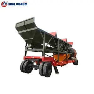 25/35/60/ 90m3 China Mobile Concrete Batching Mixing Plant With Drum Mixer From Manufacturer