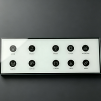 Panneau en verre pour interrupteur tactile intelligent, taille et motif personnalisés, verre sérigraphié