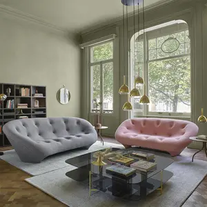 现代舒适乳胶泡沫设计师沙发奢华意大利沙发套装外壳面料纺织设计沙发家具客厅沙发