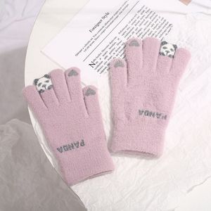 ถุงมือกันหนาวสำหรับผู้หญิงของพาเนียถุงมือผ้าฝ้ายแบบหนาบุขนแกะแบบหนาห้านิ้วที่ใช้งานร่วมกับหน้าจอสัมผัสได้ - Product Image 4