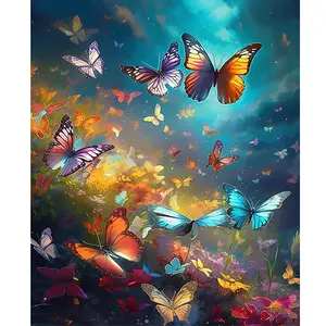 Yetişkinler için sayılar kitleri tarafından boyama kelebek hayvanlar ev dekorasyon için sayılar elişi tarafından çizmek Diy hediye 40x50cm