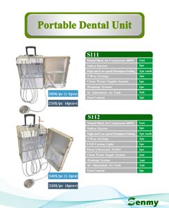Unità Dentale Portatile S112 CE Completa con Manipolo ad Alta Velocità, Compressore d'Aria e Aspirazione Tutto in Uno - Product Image 3