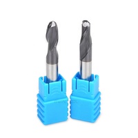 BWIN Vente en gros usine Fraise à queue sphérique en carbure monobloc pour CNC, 2 cannelures, HRC60, tungstène, 6mm
